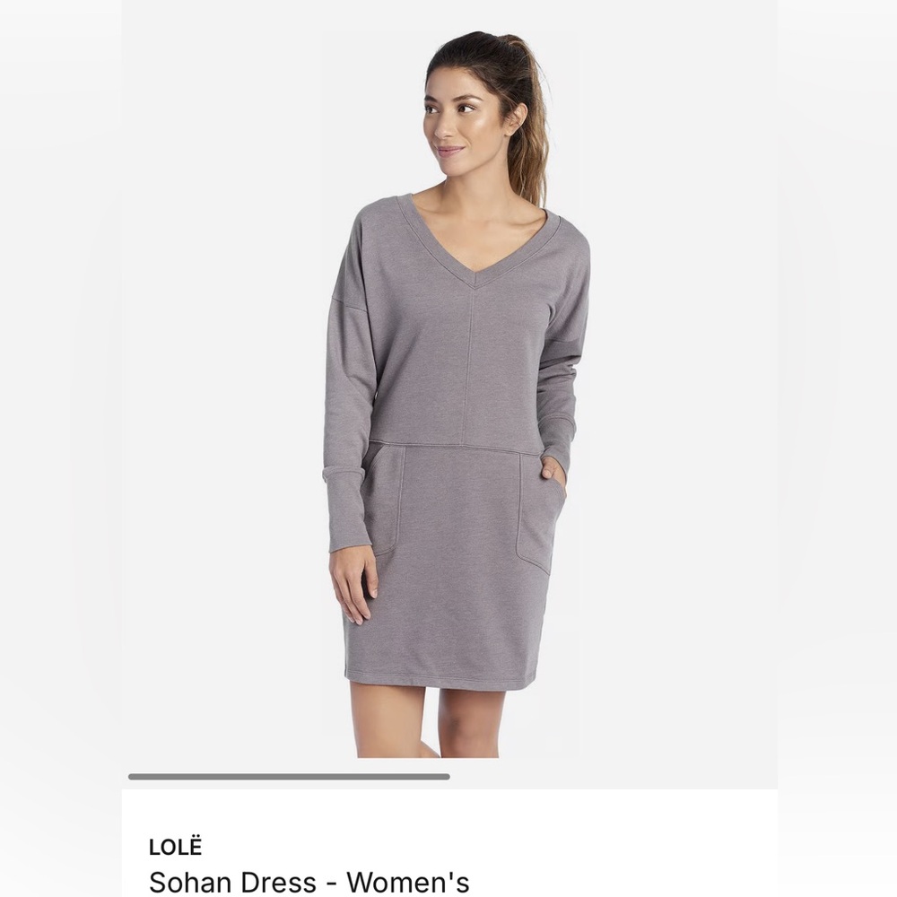Lole Light Gray V-Neck Dress